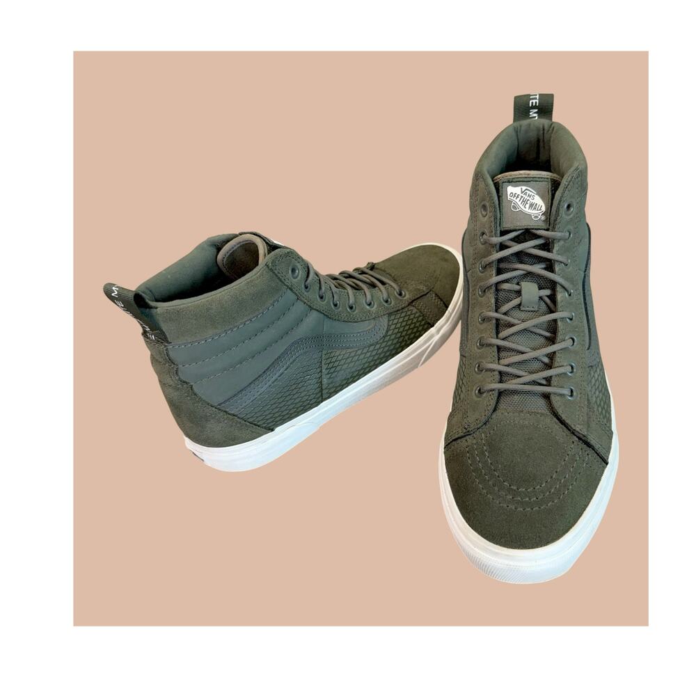 Vans Skateboard Hi Top Sneakers Ultracush MTE Unisex Men 10.5 Women 12 Green